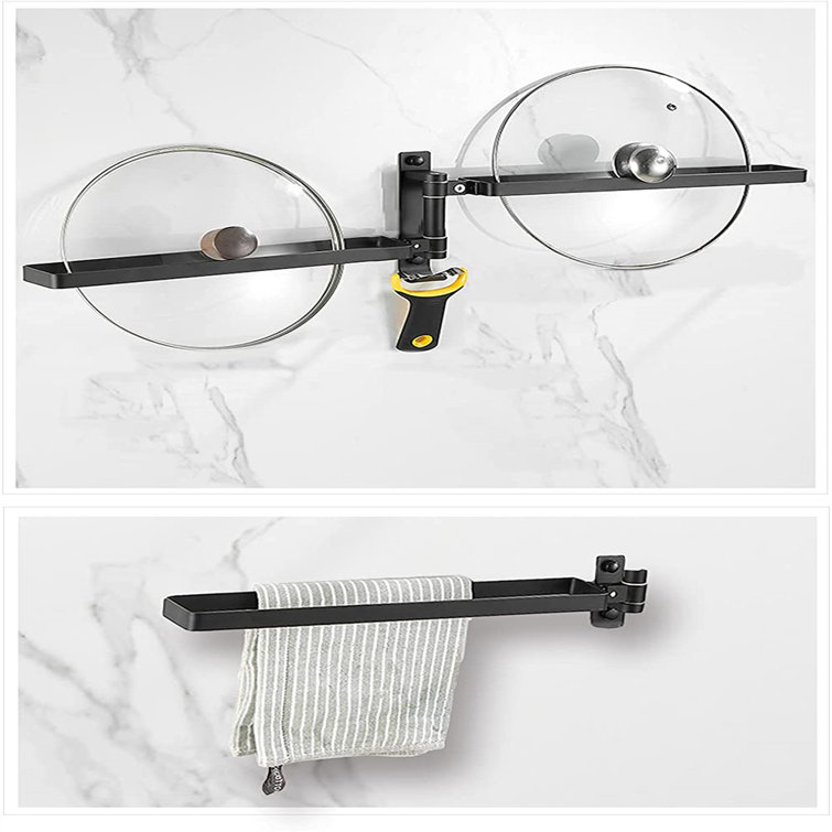 Alchemy Daily Wall Mounted Swivel Towel Rack, Stainless Steel Rod Arm